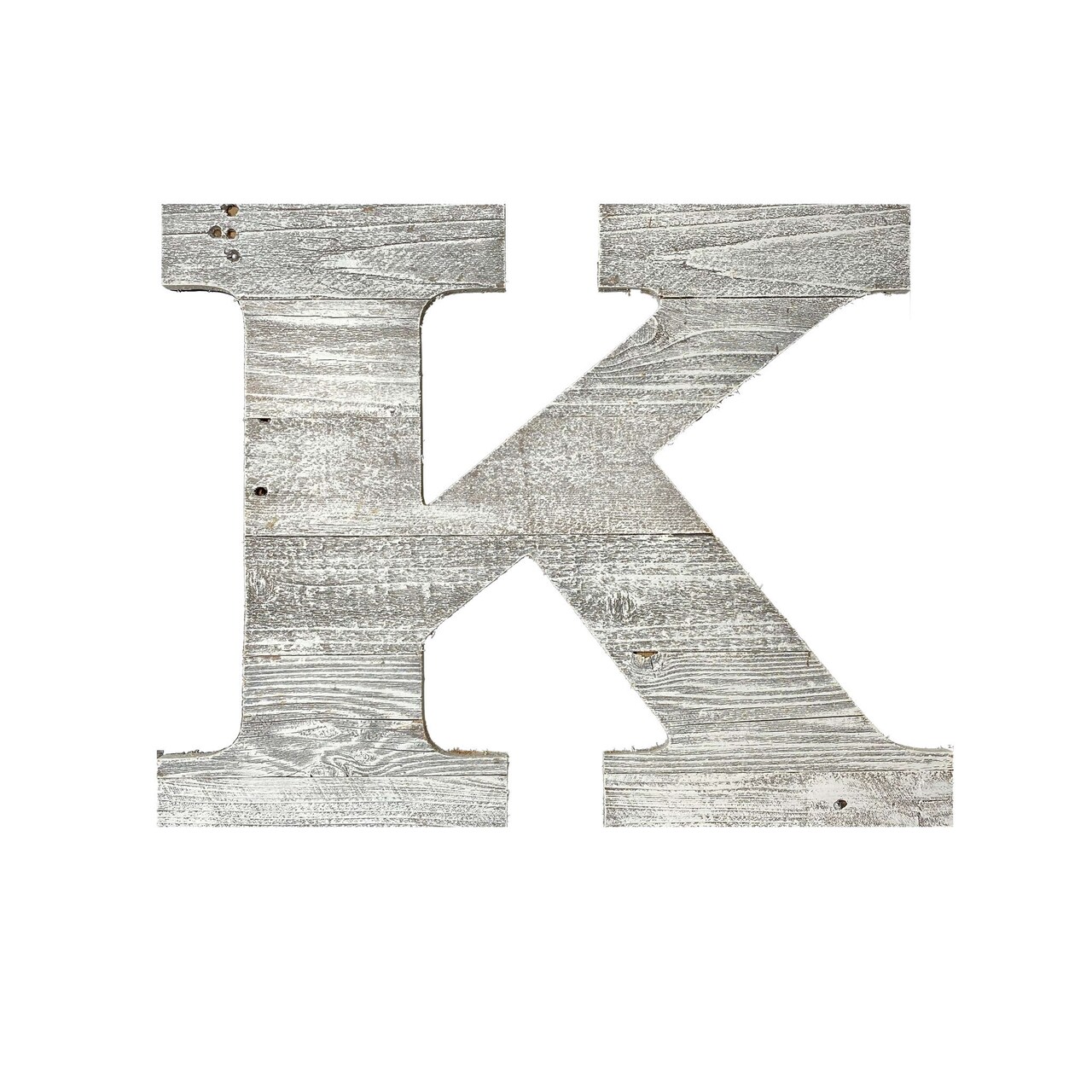 Rustic Farmhouse Large 16" White Decorative Monogram Wood Letter